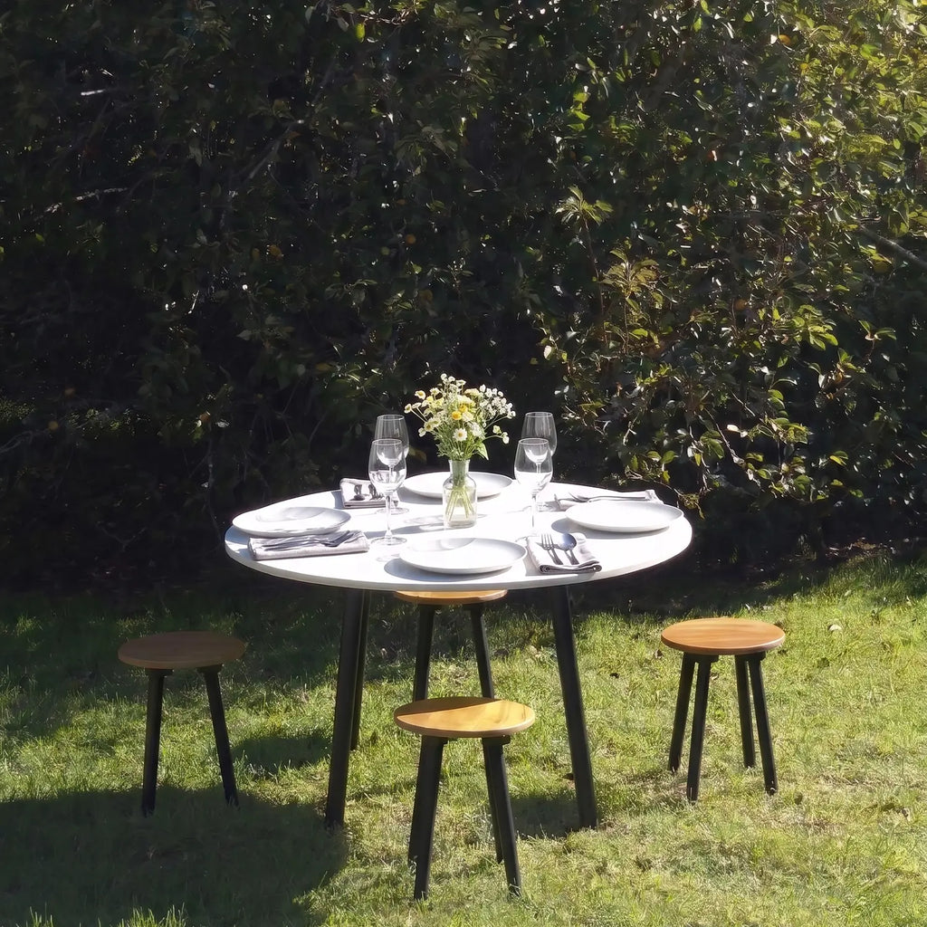 1200mm white round table for hire