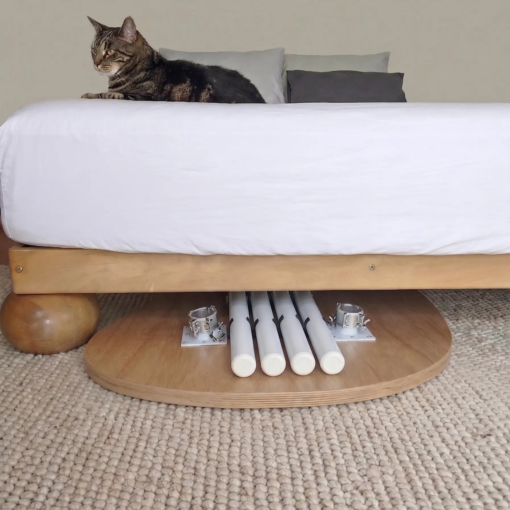 Elegant folding home desk with oak top