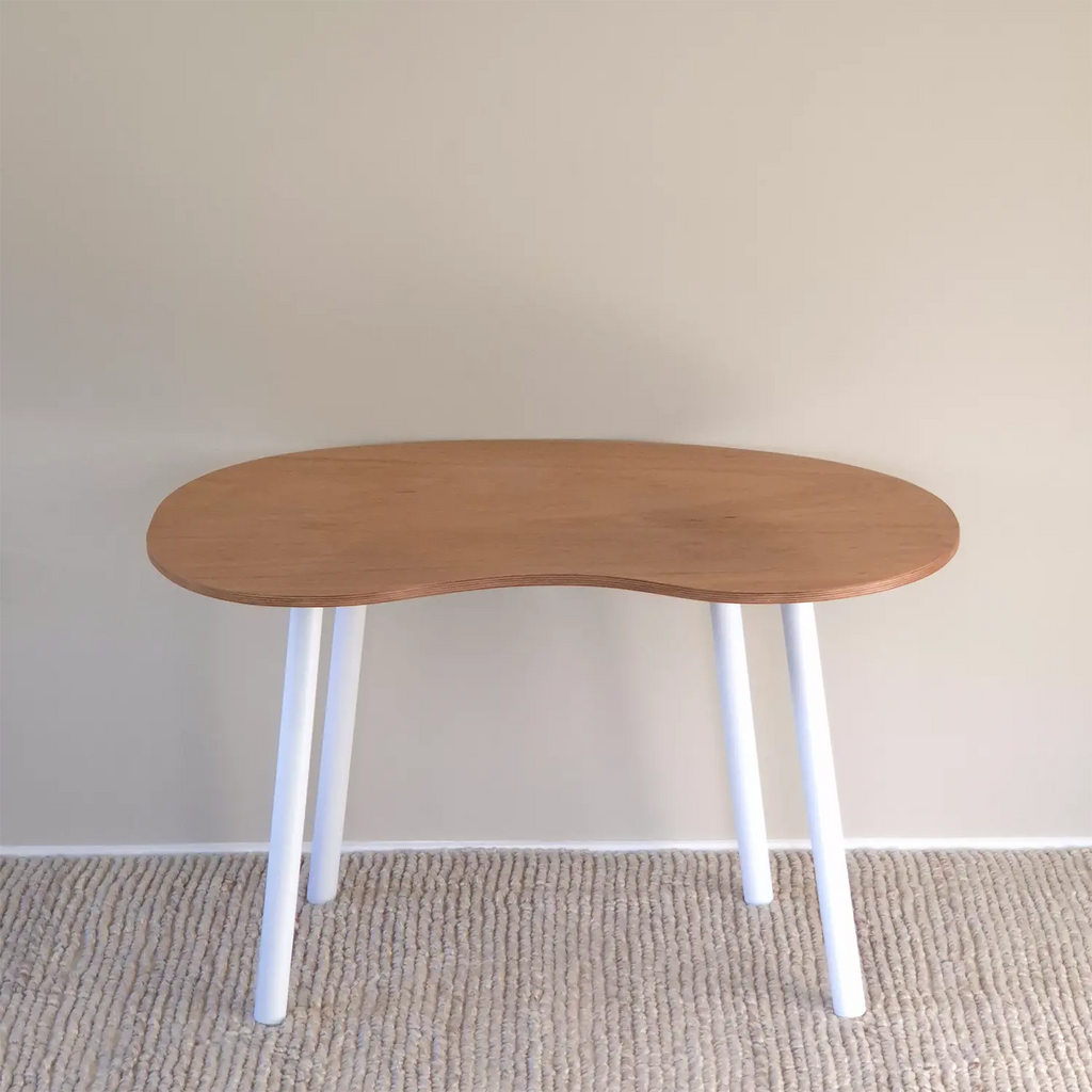 Elegant folding home desk with oak top