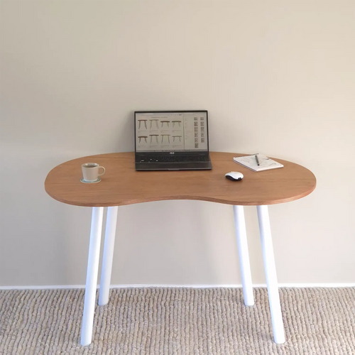 Elegant folding home desk with oak top