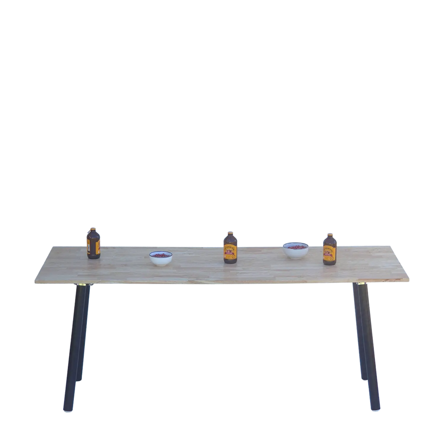 1.8m wooden top dining table for hire
