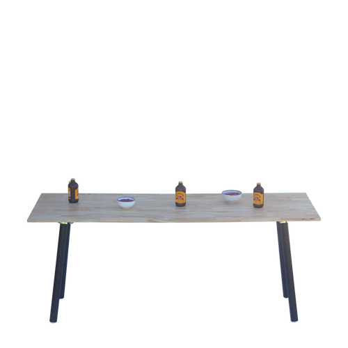 1.8m wooden top dining table for hire