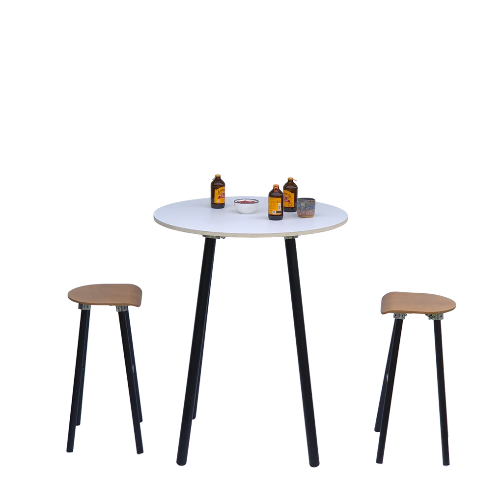 900mm white round bar leaner table for hire