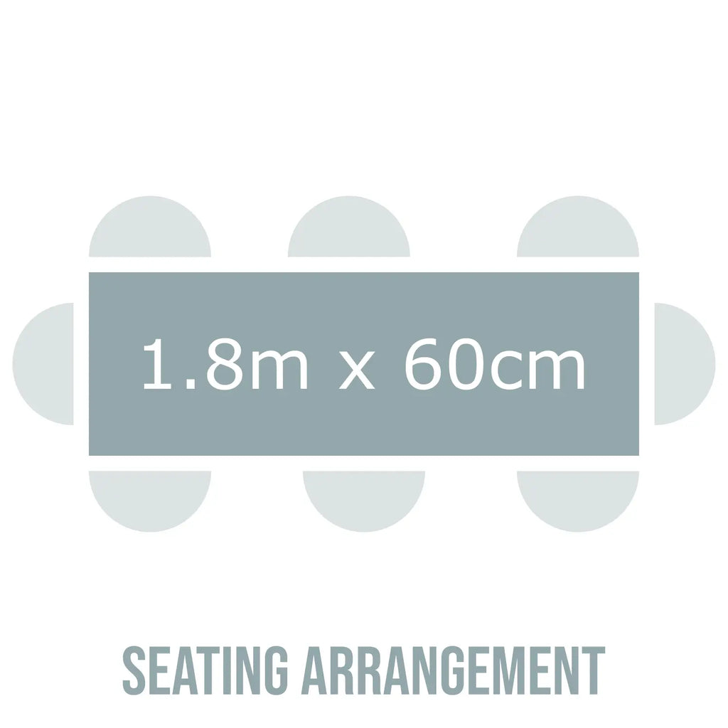 1.8m wooden top standing table for hire