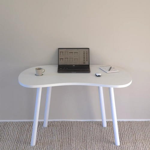 Elegant folding home office desk with white top