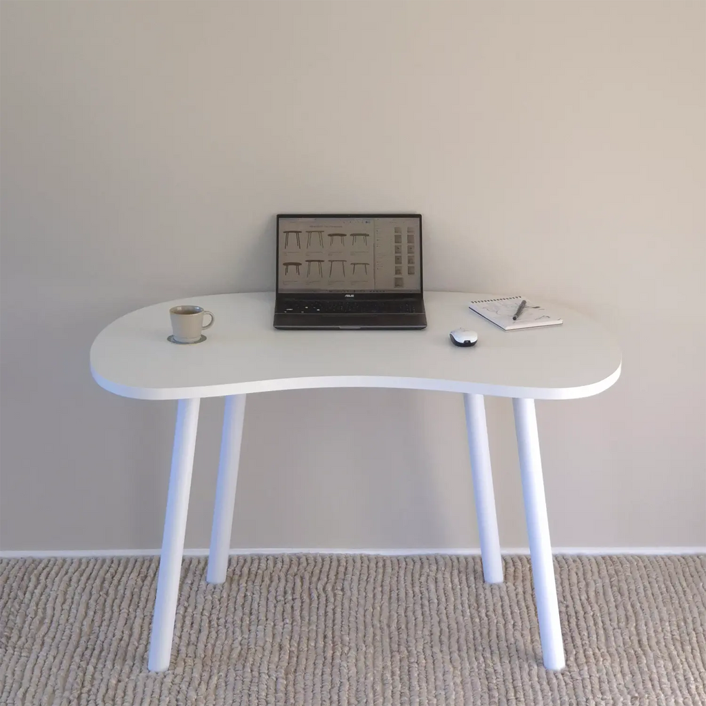 Elegant folding home office desk with white top
