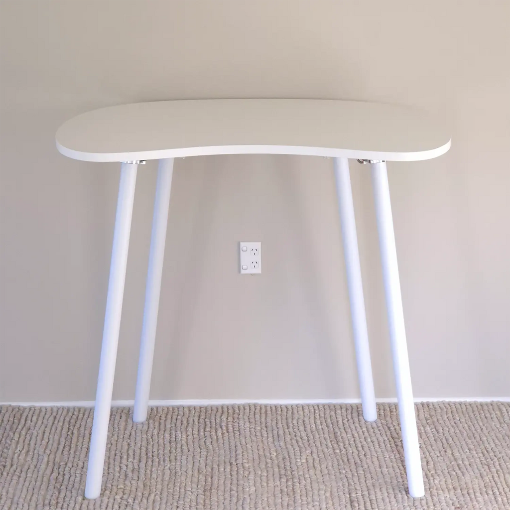 Elegant foldable standing desk with white top