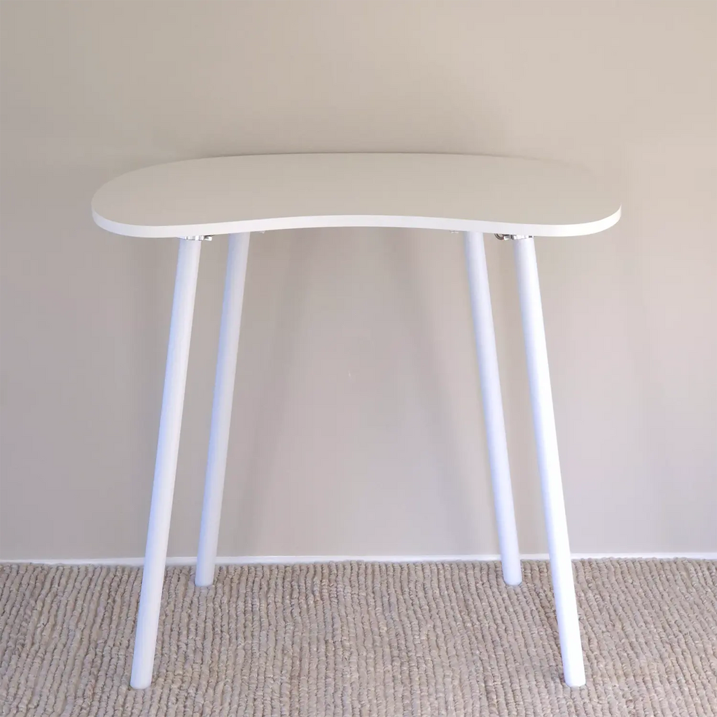 Elegant foldable standing desk with white top