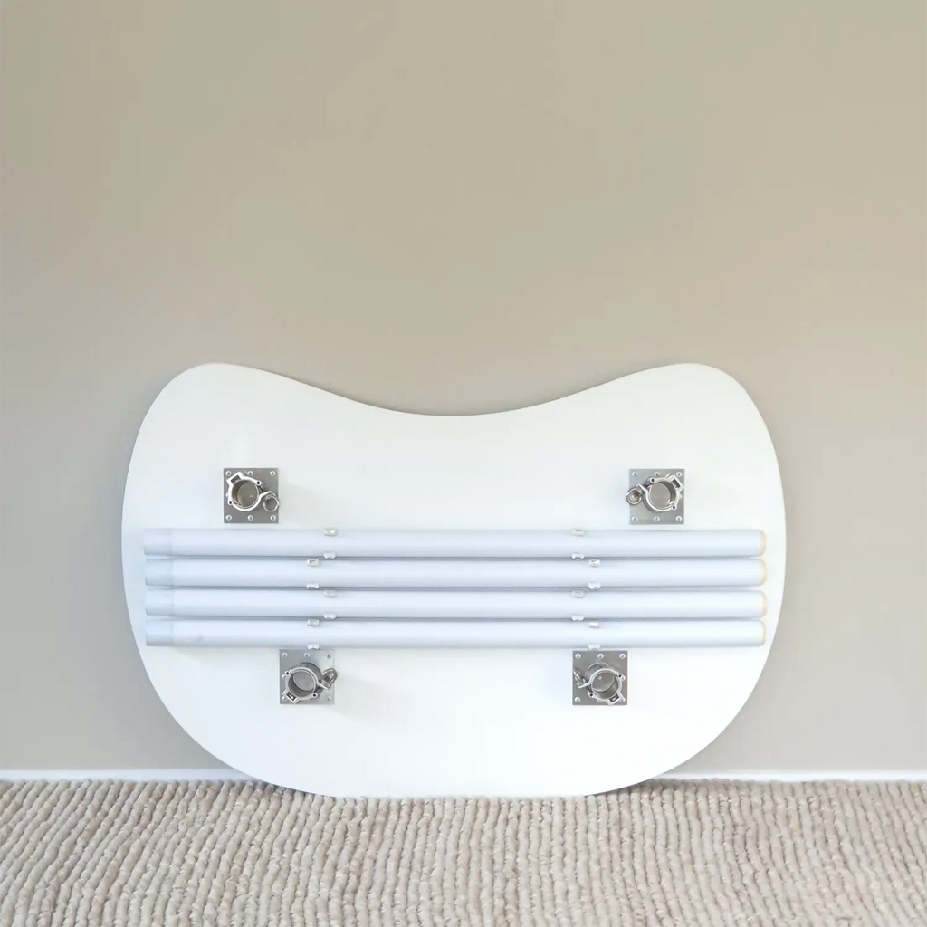 Elegant foldable standing desk with white top