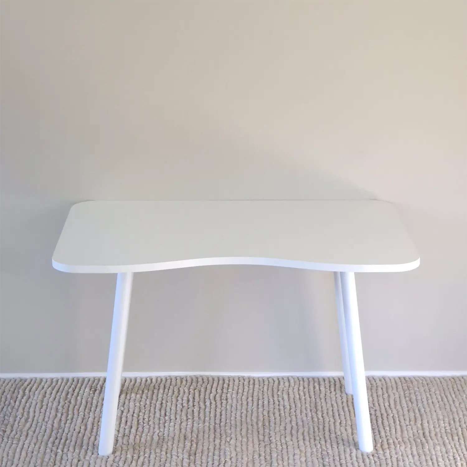 Ergonomic folding home office desk with white top