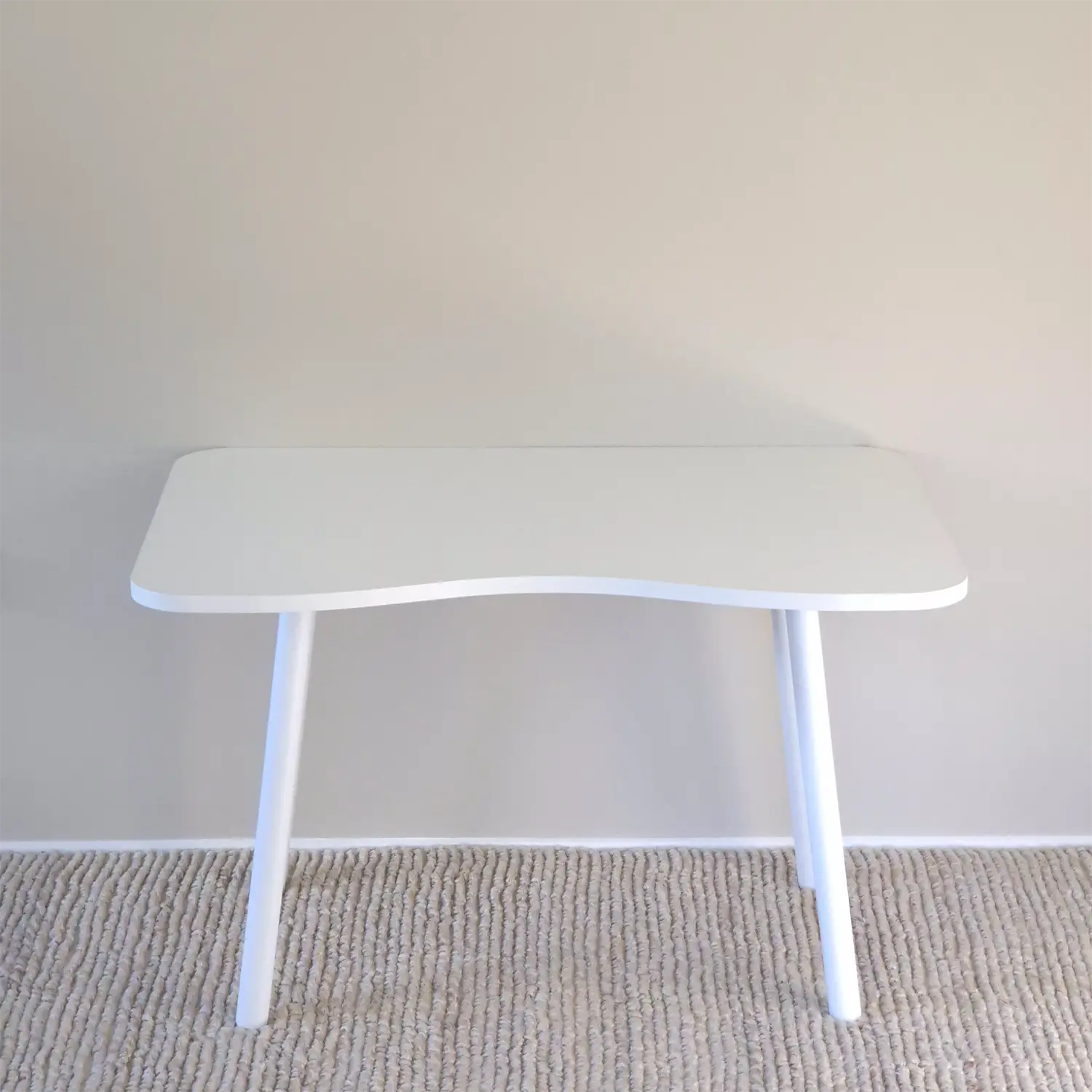 Ergonomic folding home office desk with white top