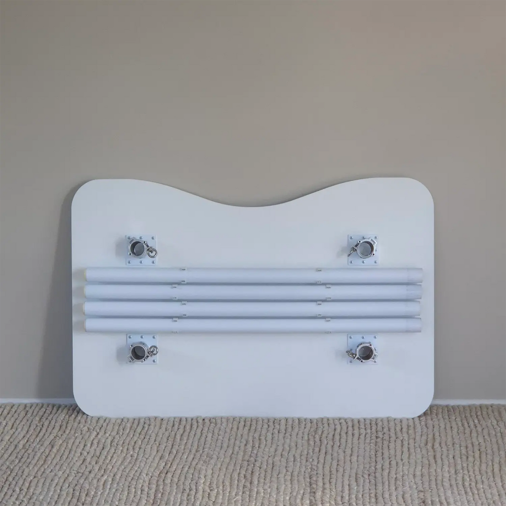 Ergonomic foldable standing desk with white top