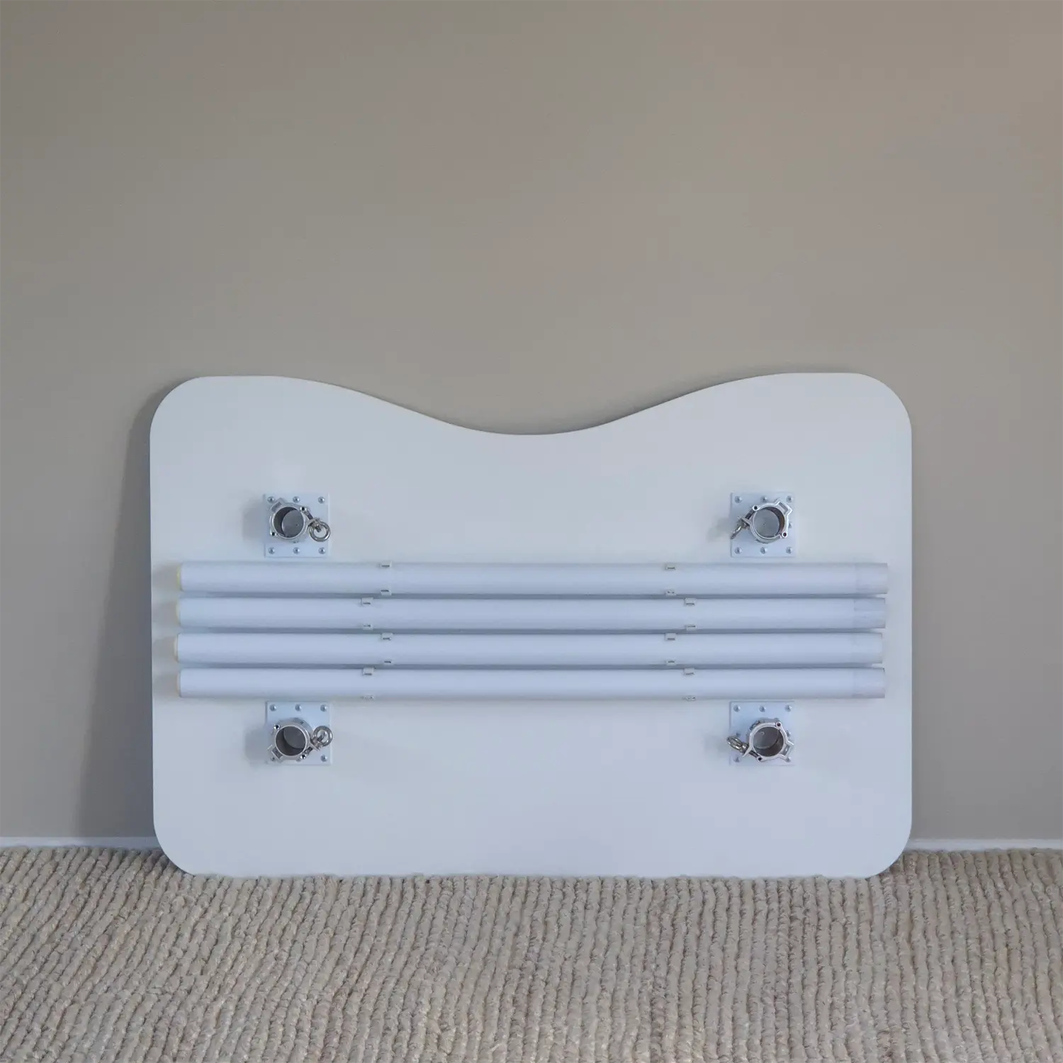 Ergonomic foldable standing desk with white top