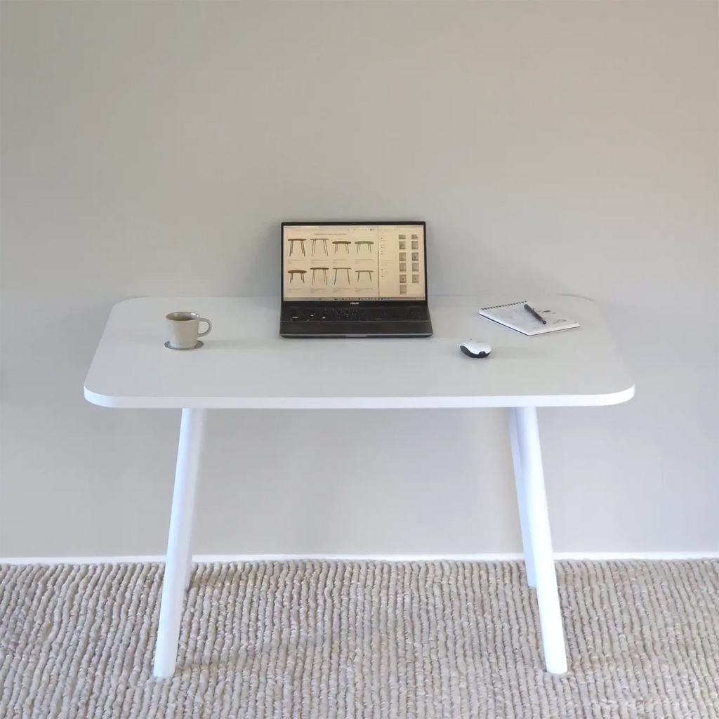 WFH folding desk with white top
