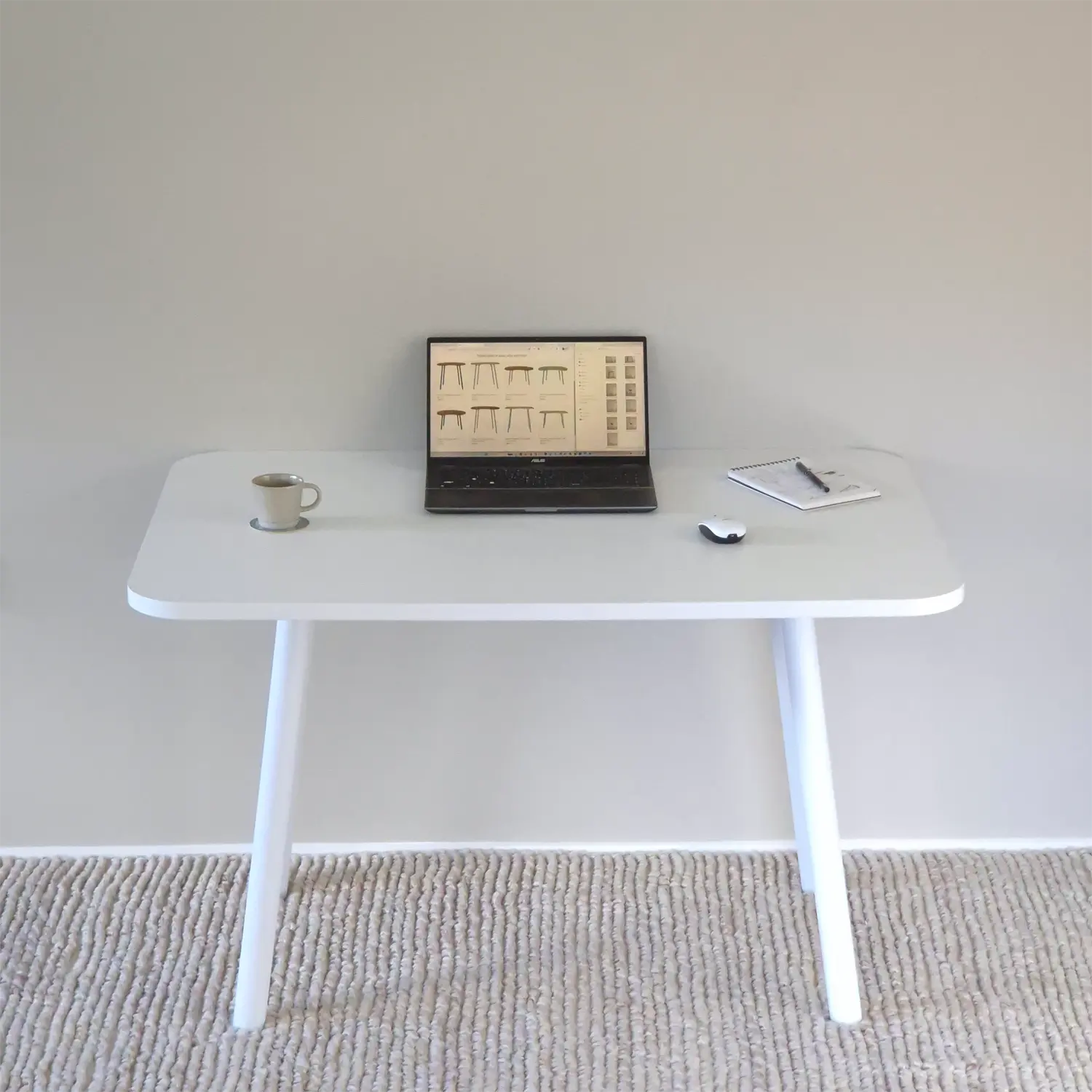 WFH folding desk with white top
