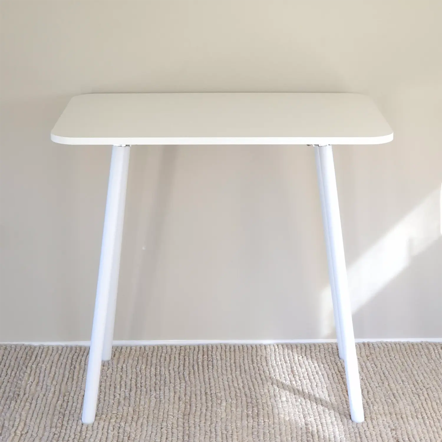 WFH foldable standing desk with white top